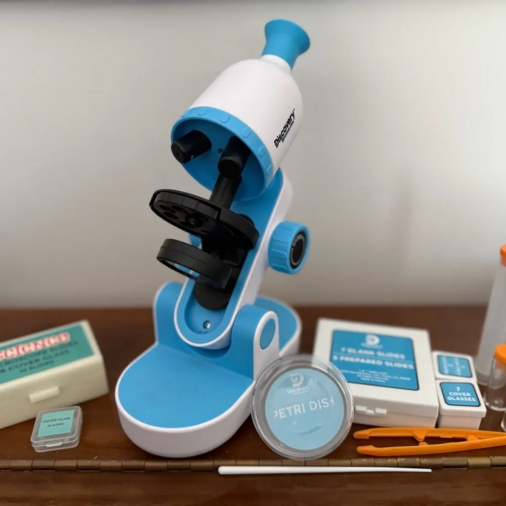 Discovery Blue and White Microscope Kit - Picture 1 of 4